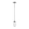 Z-Lite Delaney 1 Light Mini Pendant, Brushed Nickel & Clear 471MP-BN - alternate 1